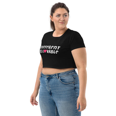 Different is Lovable Organic Crop Top Black