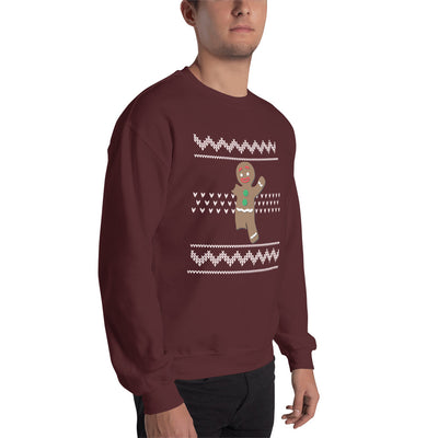 Unisex right Arm and Leg Amputee Gingerbread Ugly Sweatshirt