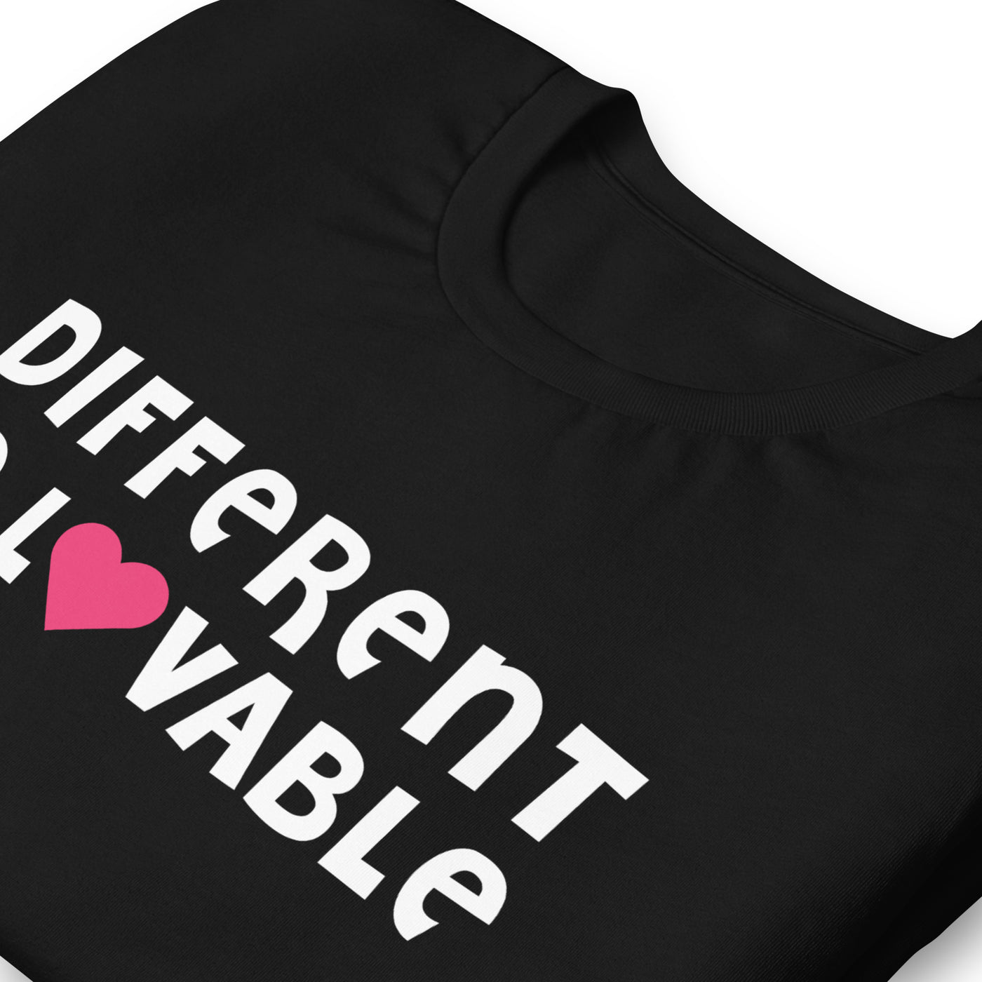 Unisex t-shirt Different is Lovable Dark colors