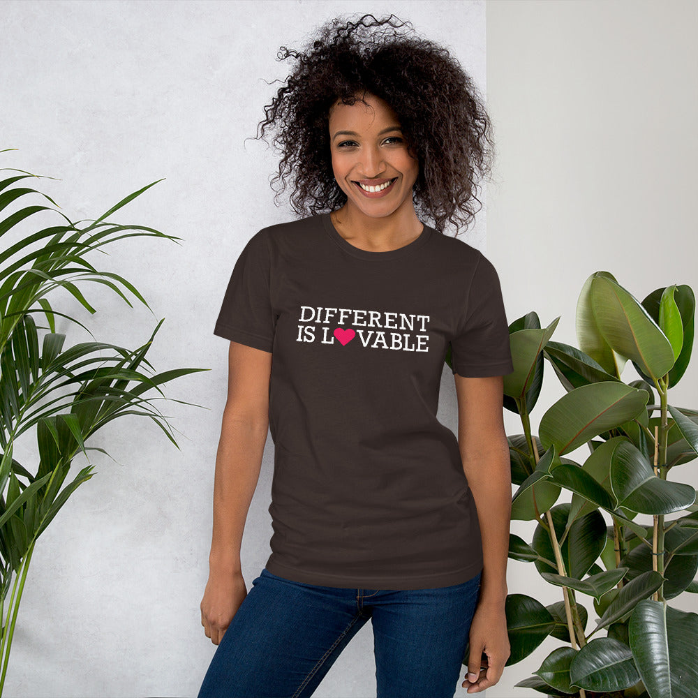 Unisex t-shirt Different is Lovable Dark colors 2