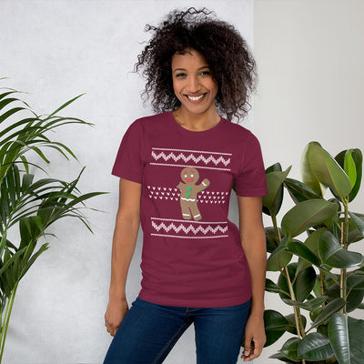 Unisex right arm gingerbread t-shirt