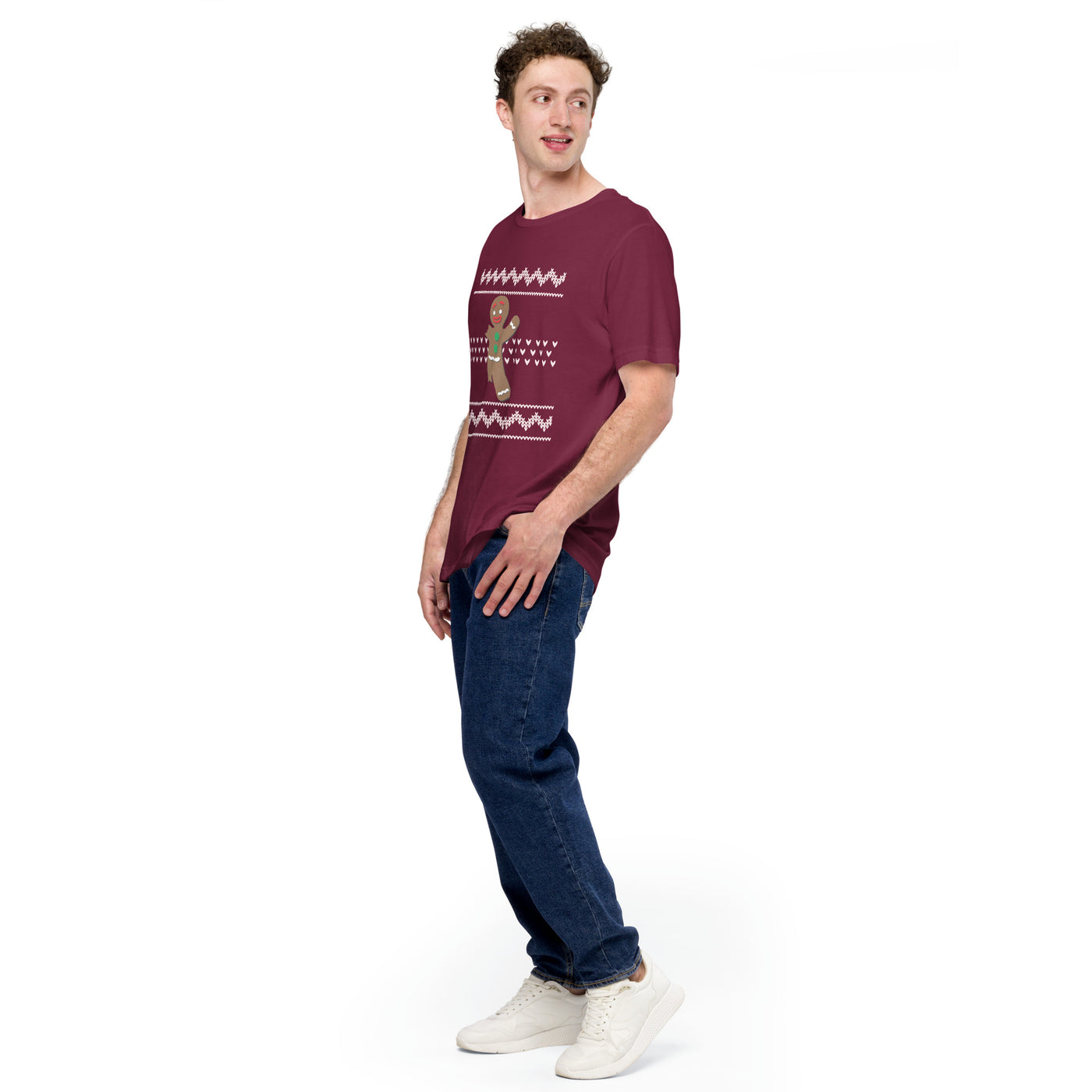 Unisex Amputee Right Leg and Arm Gingerbread t-shirt
