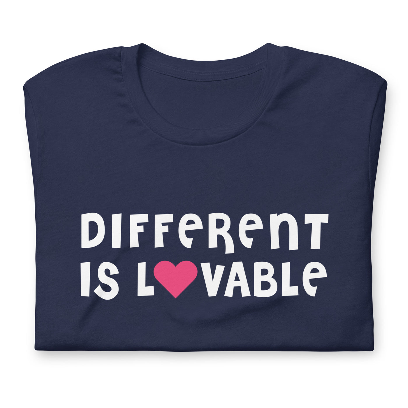 Unisex t-shirt Different is Lovable Dark colors