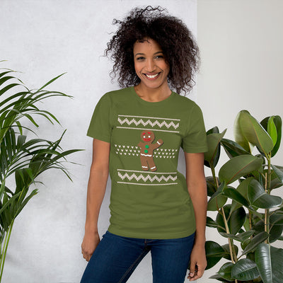 Unisex right arm gingerbread t-shirt