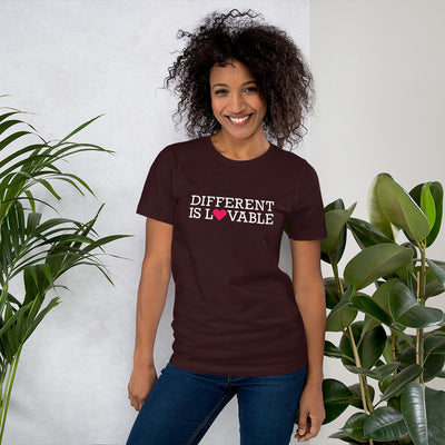 Unisex t-shirt Different is Lovable Dark colors 2