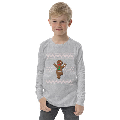 Youth long sleeve Left Amputee Gingerbread tee