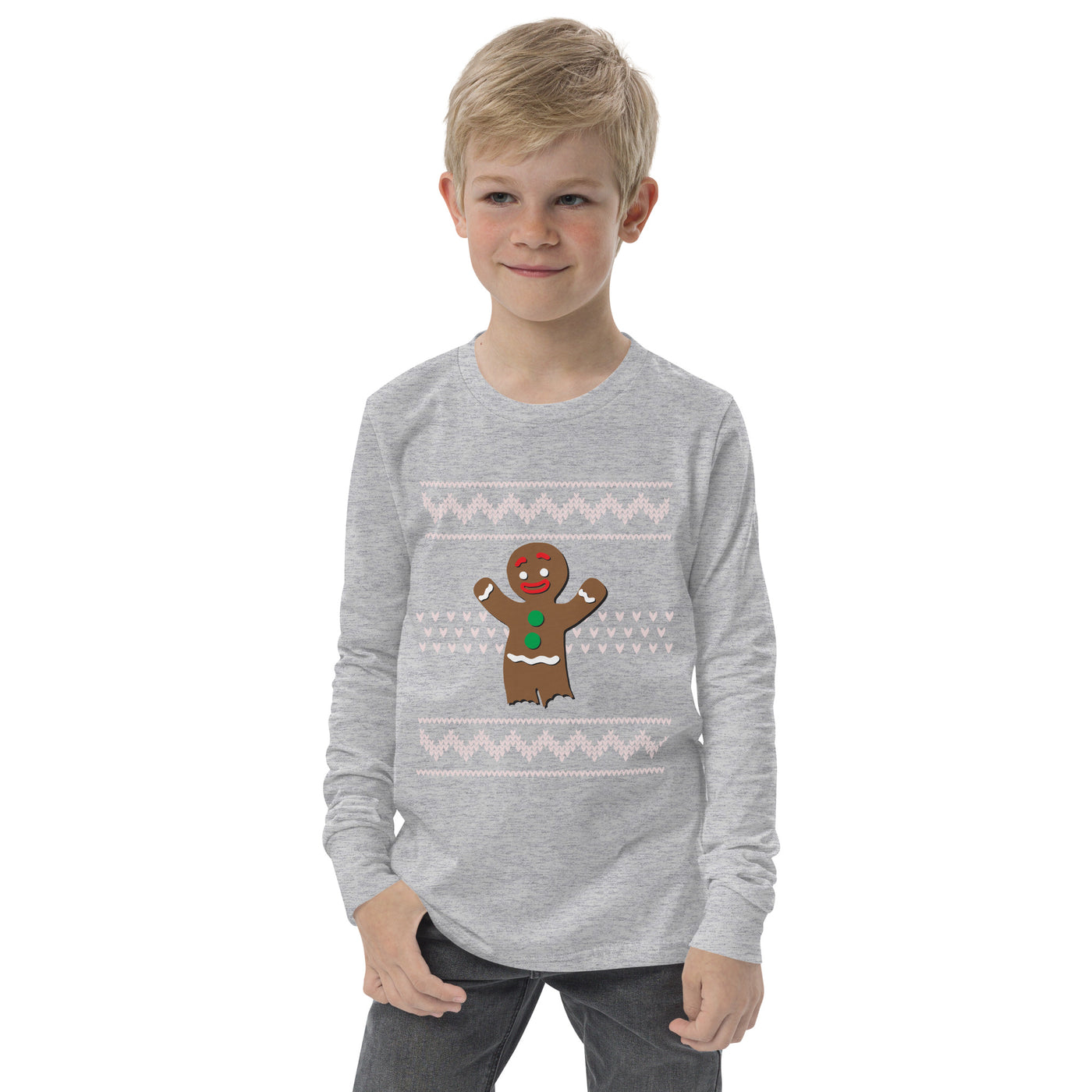 Youth long sleeve Double Amputee Gingerbread tee